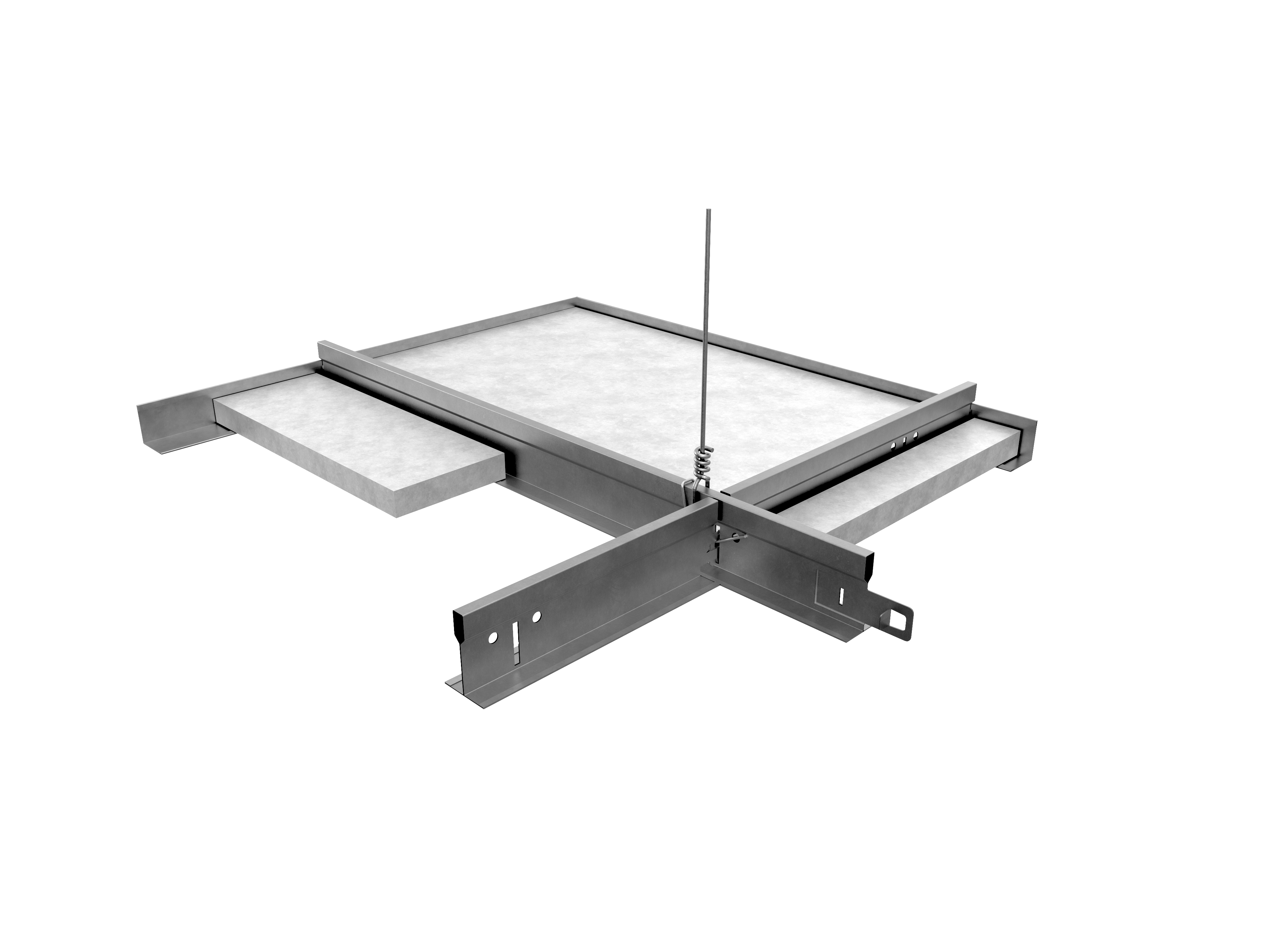 NA, Grid Assembly Rendering, Suspension Systems, 730 Stainless Steel Grid Assembly, 15/16"