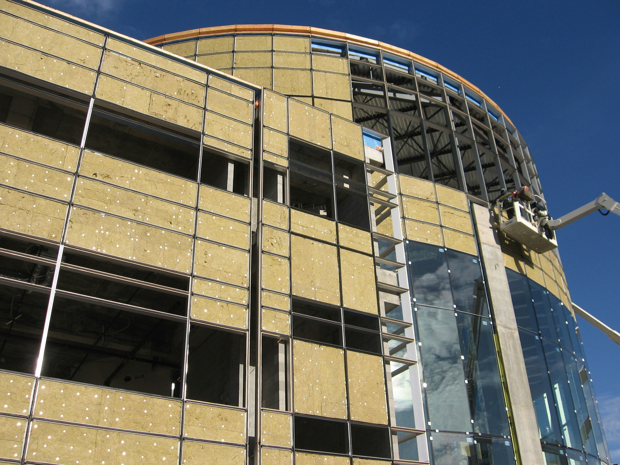 Curtain wall assembly - stick built