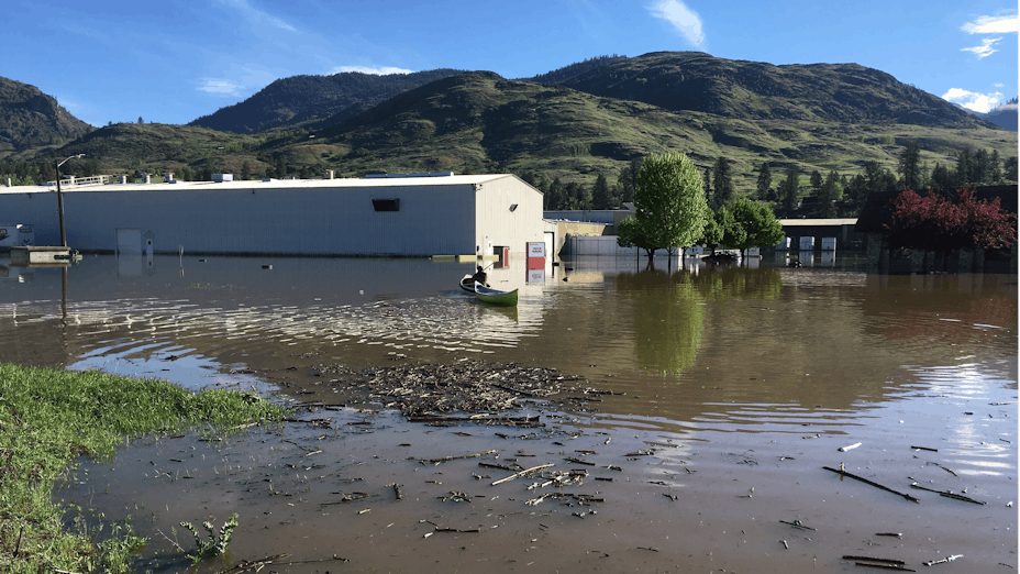 Grand Forks BC plant flooding of the city on May 10, 2018.