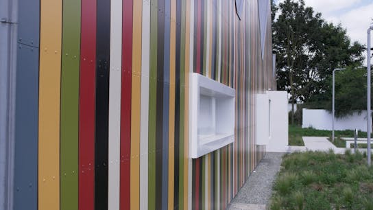 New build of Nursery with Rockpanel Colours in Dury, France