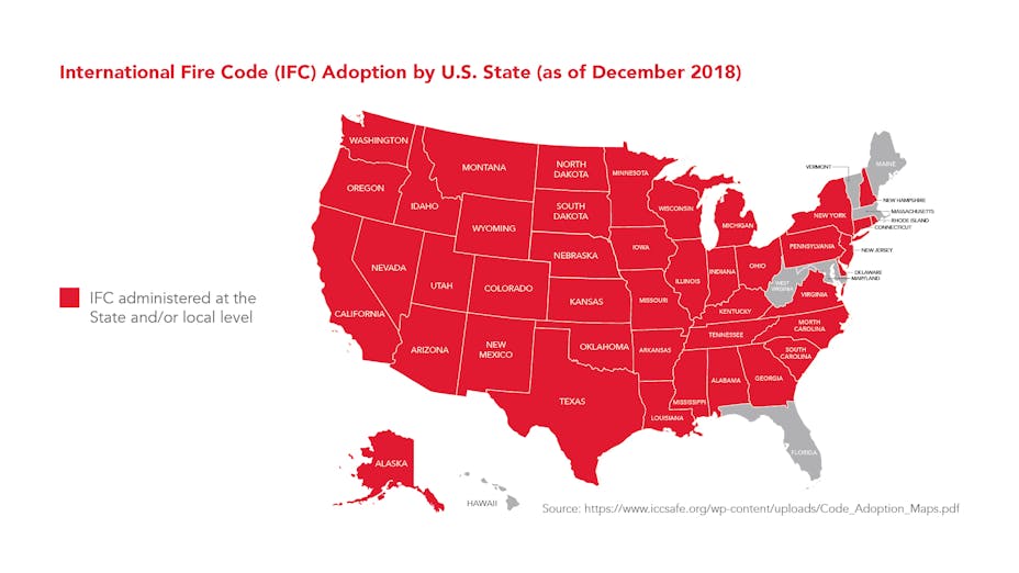 ROCKWOOL-IFC-International Fire Code Adoption by U.S. state as of December 2018