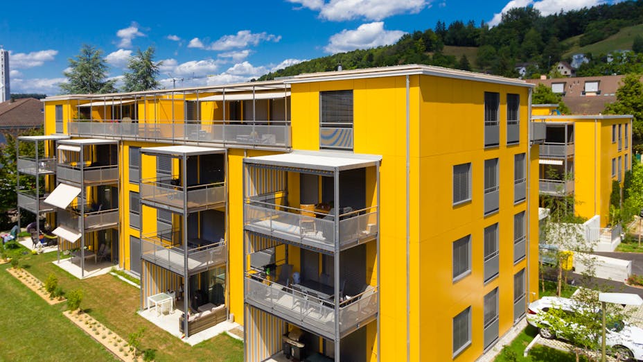 Multi-unit family house (Appartment Blocks) with Rockpanel Colours, Wintherthur, Switzerland