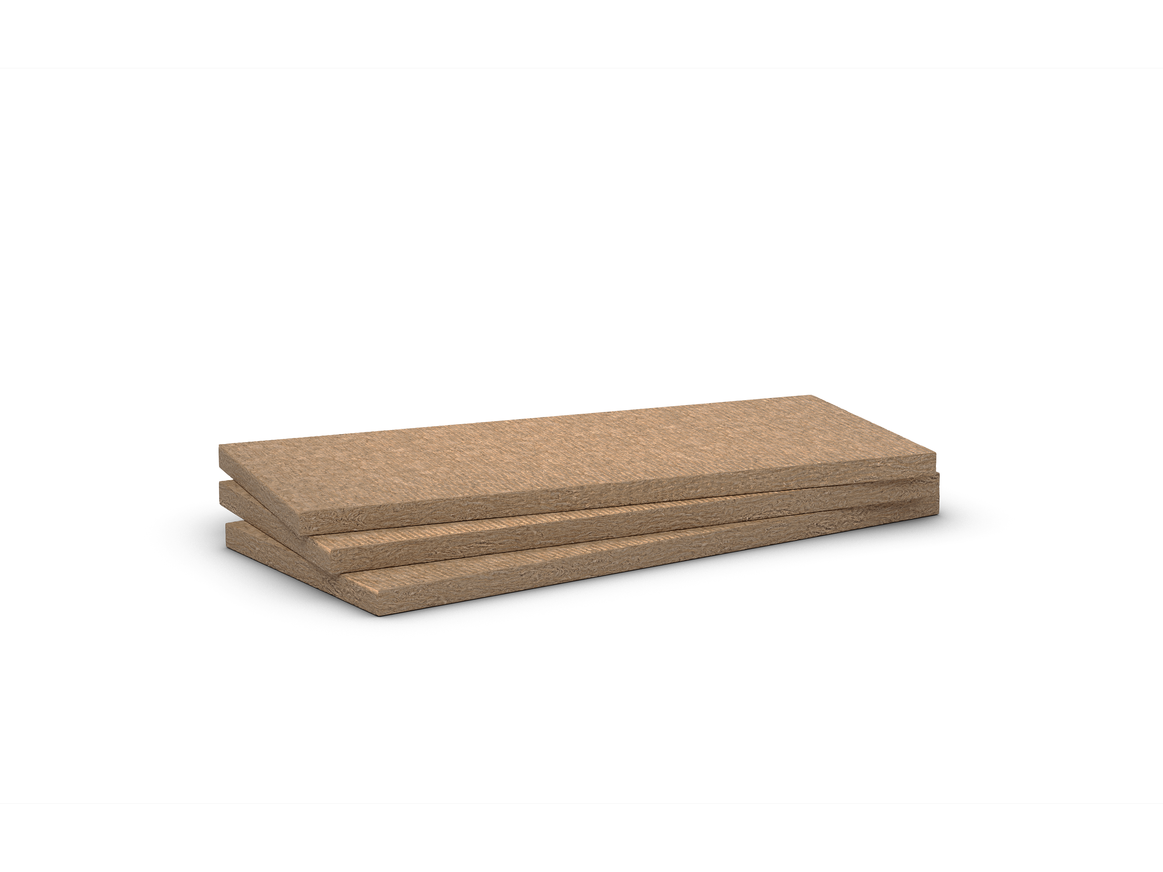 Brown product, mid-high density stone wool. Alpharock -E- 225, Fixrock Óptimo, Fixrock Plus, Ventirock