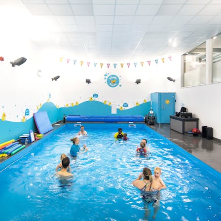 Swimming Pool in Puddle Ducks Swim School in Northwich United Kingdom Rockfon CleanSpace Pro with A-Edge