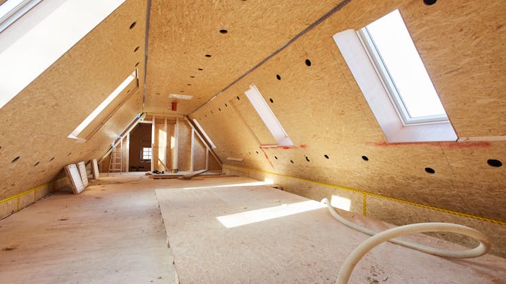 blow-in insulation, indoor, wood construction, eds, germany
