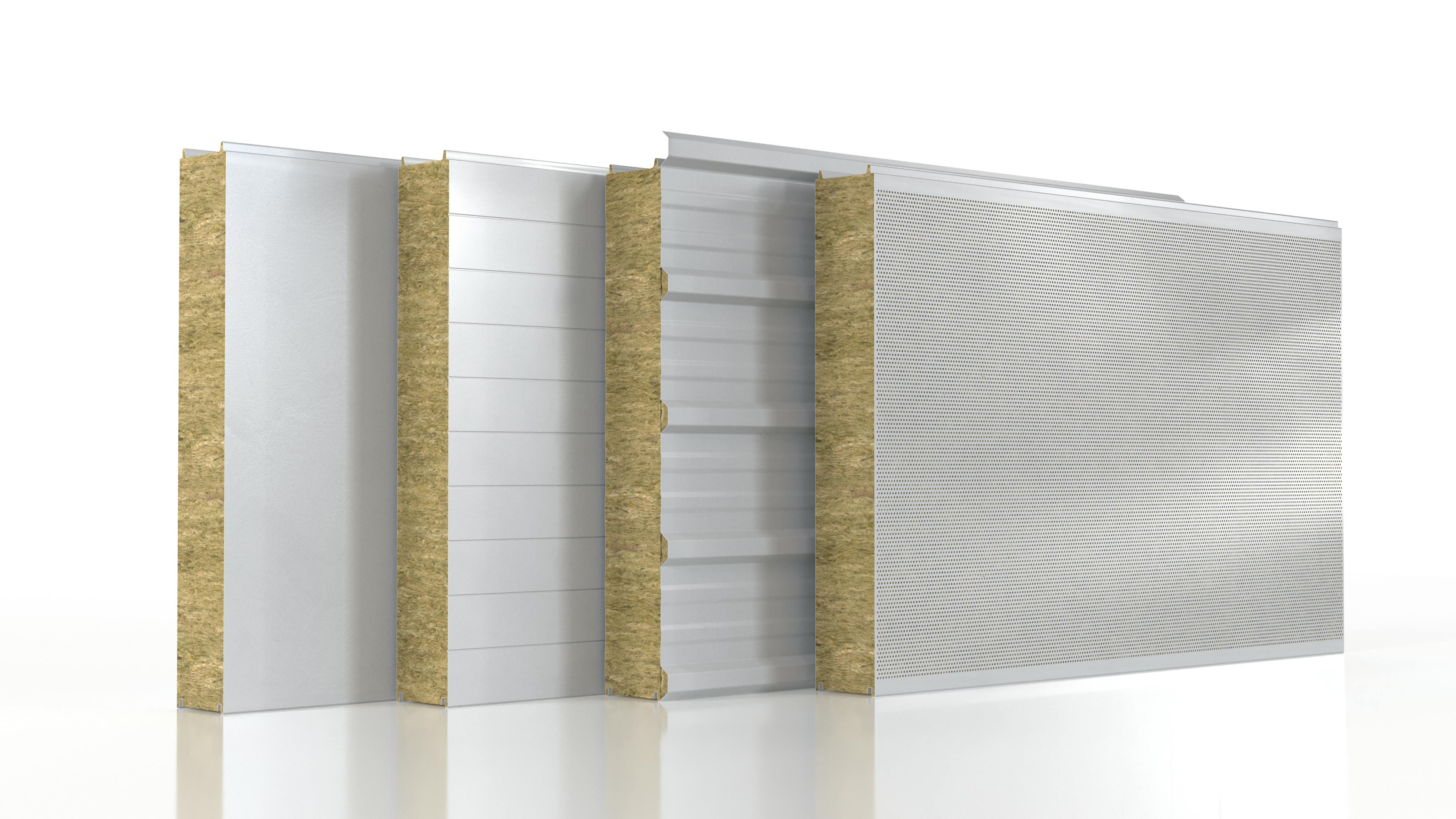 Graphic rendering of stone wool sandwich panels