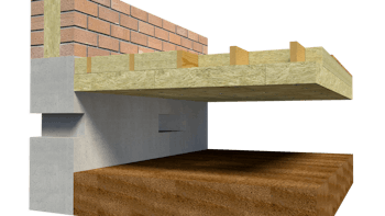 Floor insulation, roof, basement, Krypgrundsbjälklag av   trä