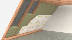 illustration, piched roof, insulation between the rafters, germany