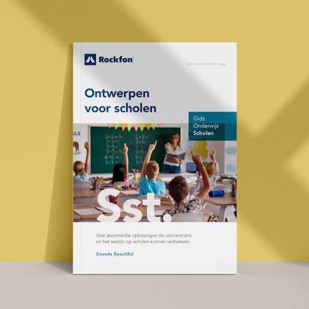 Cover mockup of Rockfon Brochure - Education Campaign, NL