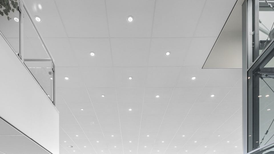 Acoustic ceiling solution: Rockfon® Tropic, A24, 1200 x 1200