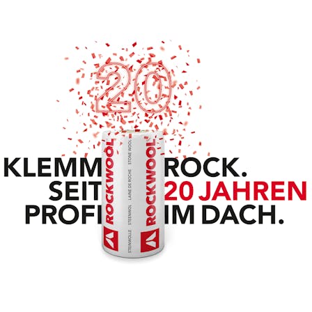 product, pitched roof, insulation between the rafters, klemmrock, jubiläum, 20, 20 jahre, confetti, germany, jpg