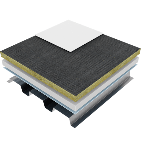 Toprock DD Plus - Metal Deck - Hybrid Roof Assembly - Coverboard - Light Membrane