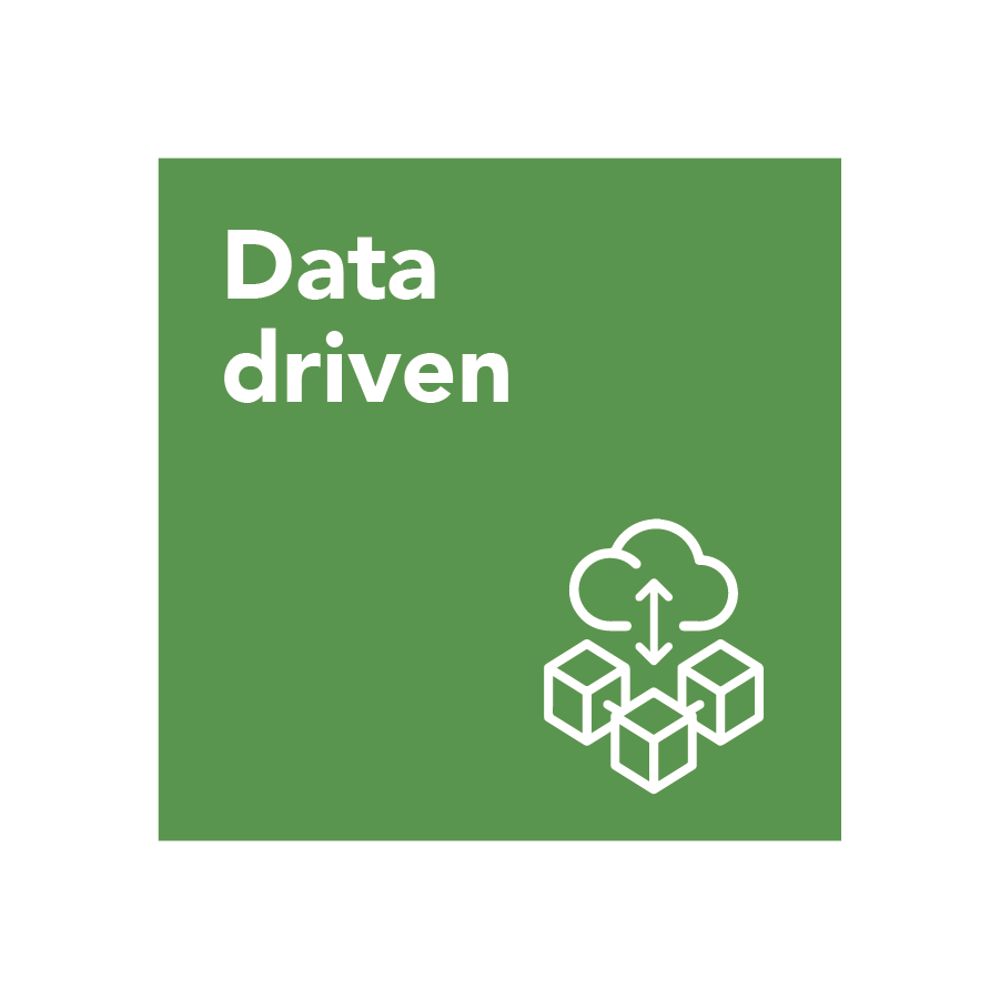 Designed to grow - Data driven Icon (green)