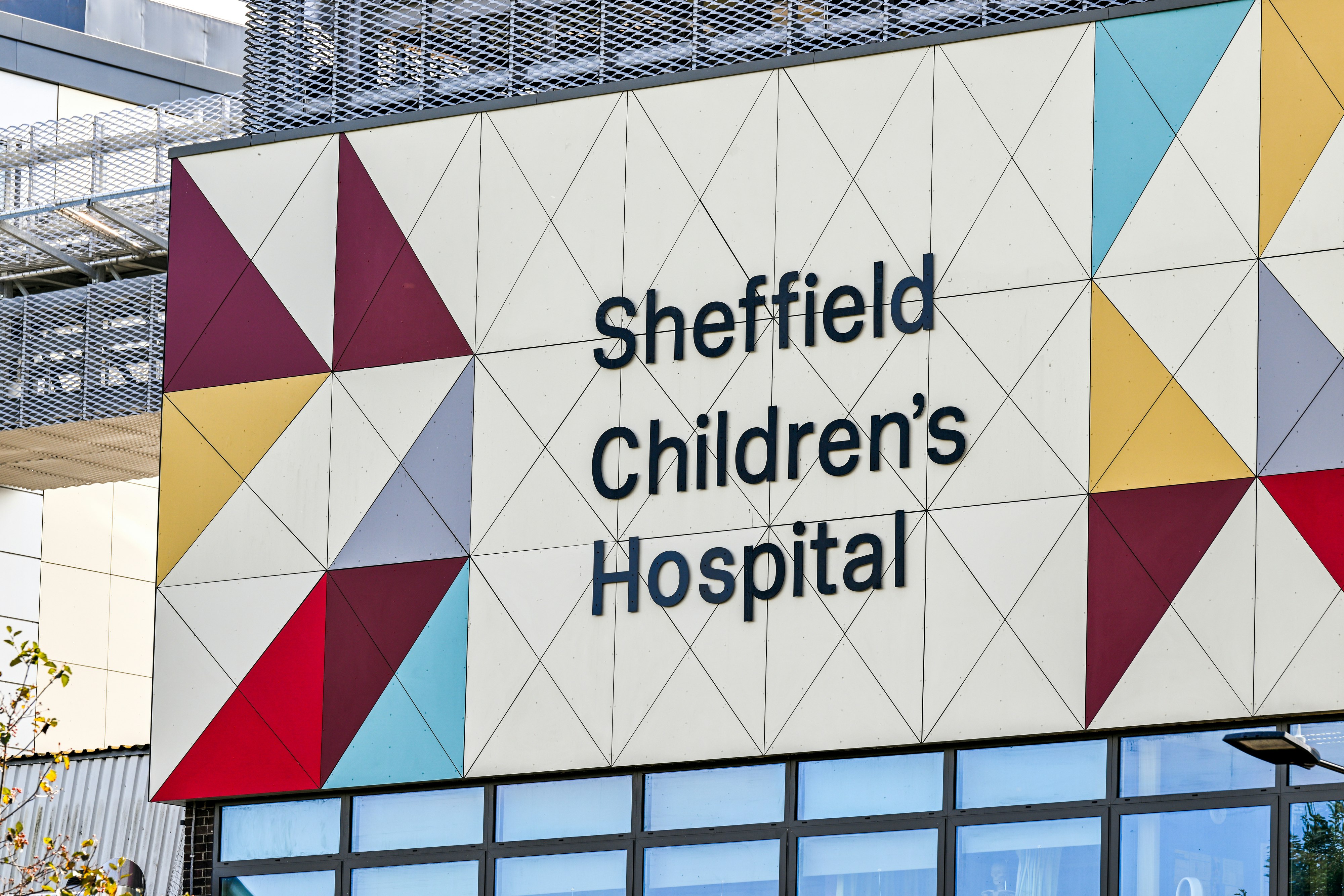 Case Study, Sheffield Children's hospital, UK, Rockpanel Colours (RAL 1013, RAL 3001, RAL 3004, RAL 1002, RAL 6034, RAL 7004) & Rockpanel Metals (White Aluminium).