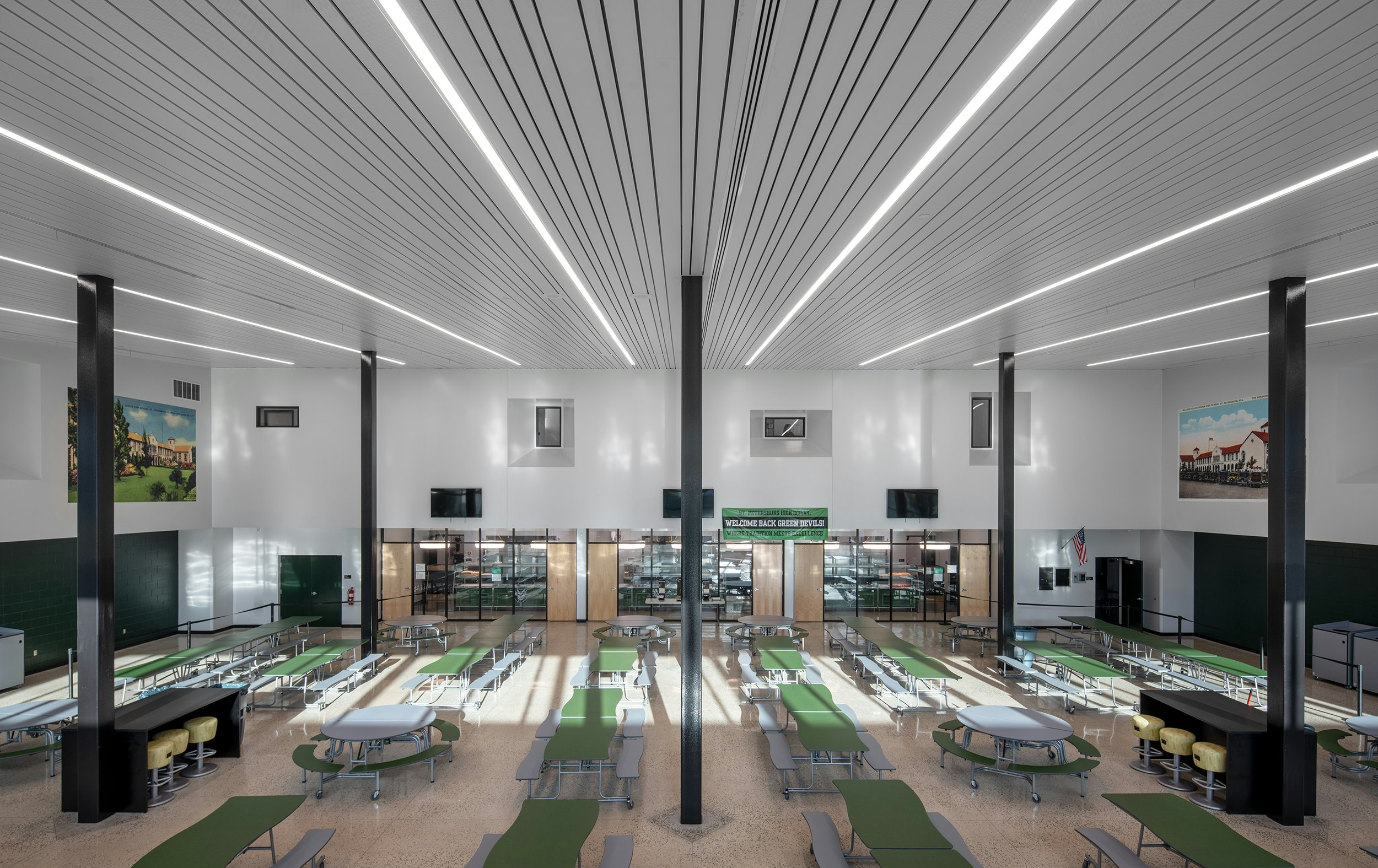 NA, St. Petersburg High School (SPHS), Education, Renovation and expansion – architect/interior designer: Rowe Architects Incorporated, ENERGY STAR® certification, Planar, Metal Ceiling