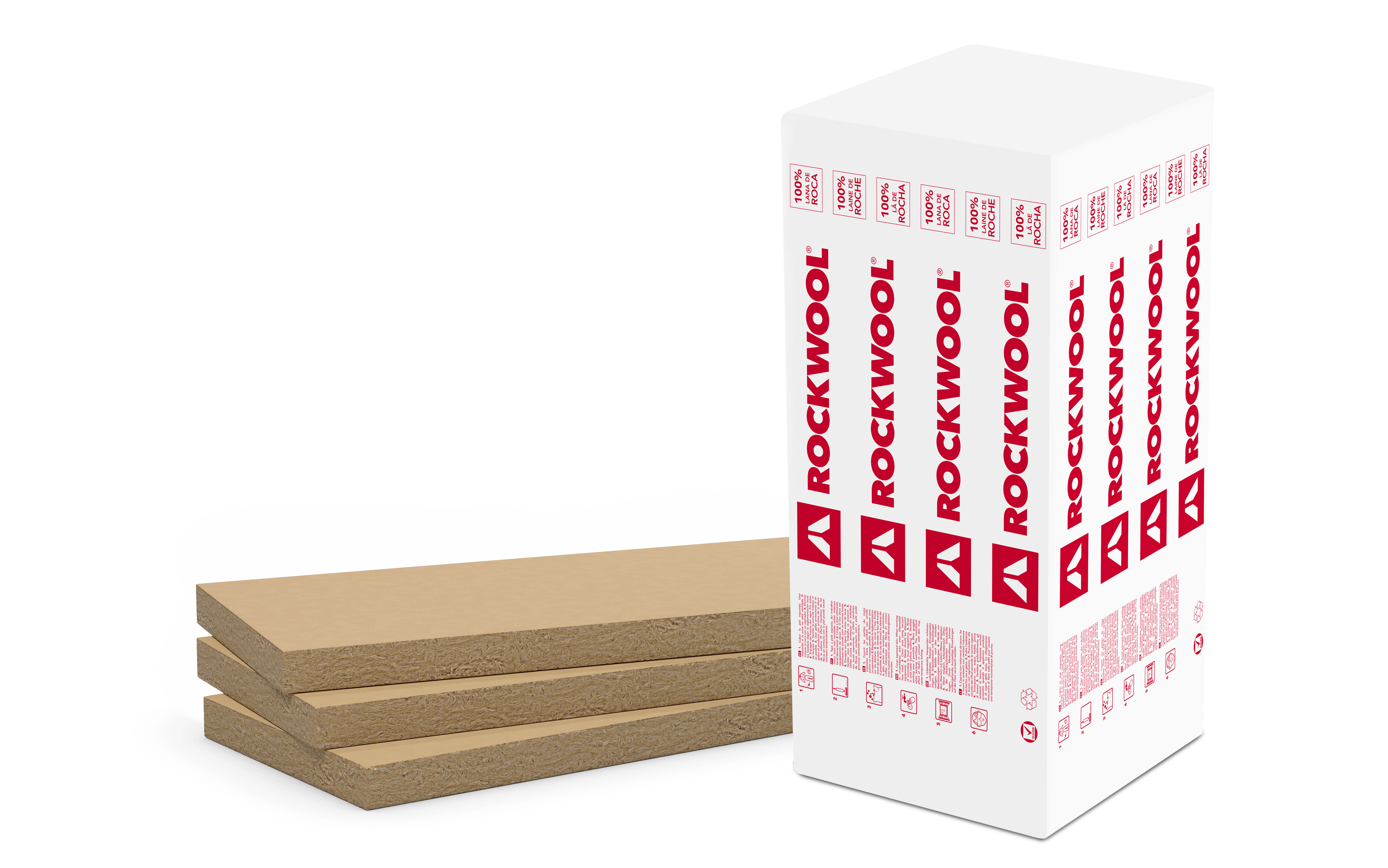 Sonorock Kraft with packaging.
Internal walls. Partition walls.