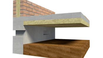 Floor insulation, roof, basement, Krypgrundsbjälklag av betong