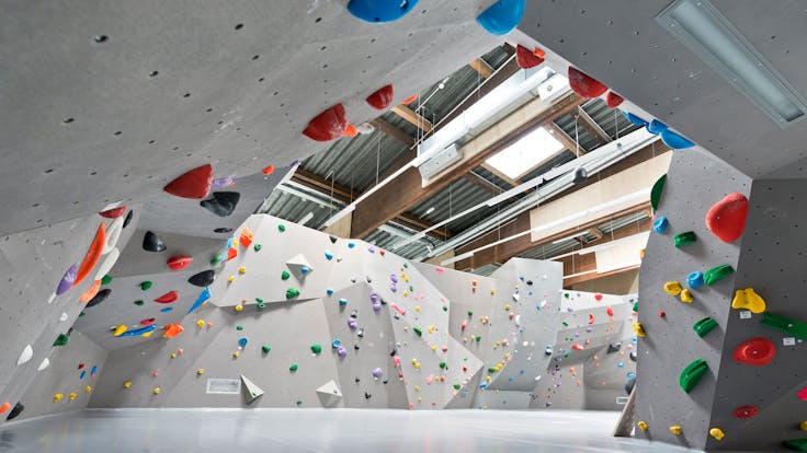 reference, kletterzentrum innsbruck, climbing centre, climbing wall, interior view, austria
