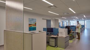 NA, Kaiser Hollywood Romaine Medical Offices, Perkins & Will, Office, Sonar SLN, 2'x4', Stone Wool Ceiling Tile, Chicago Metallic 4000 Tempra, Suspension Grid System