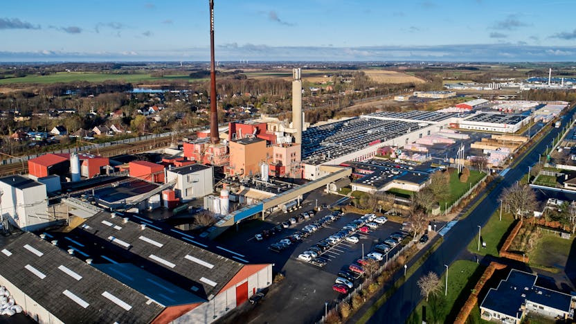 Drone images of the factory in Vamdrup DK