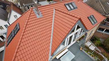 press, pharmacy, germany, roof, fireproof, Meisterdach, presse, Haltern, Apotheke, renovation, fire damage, pitched roof