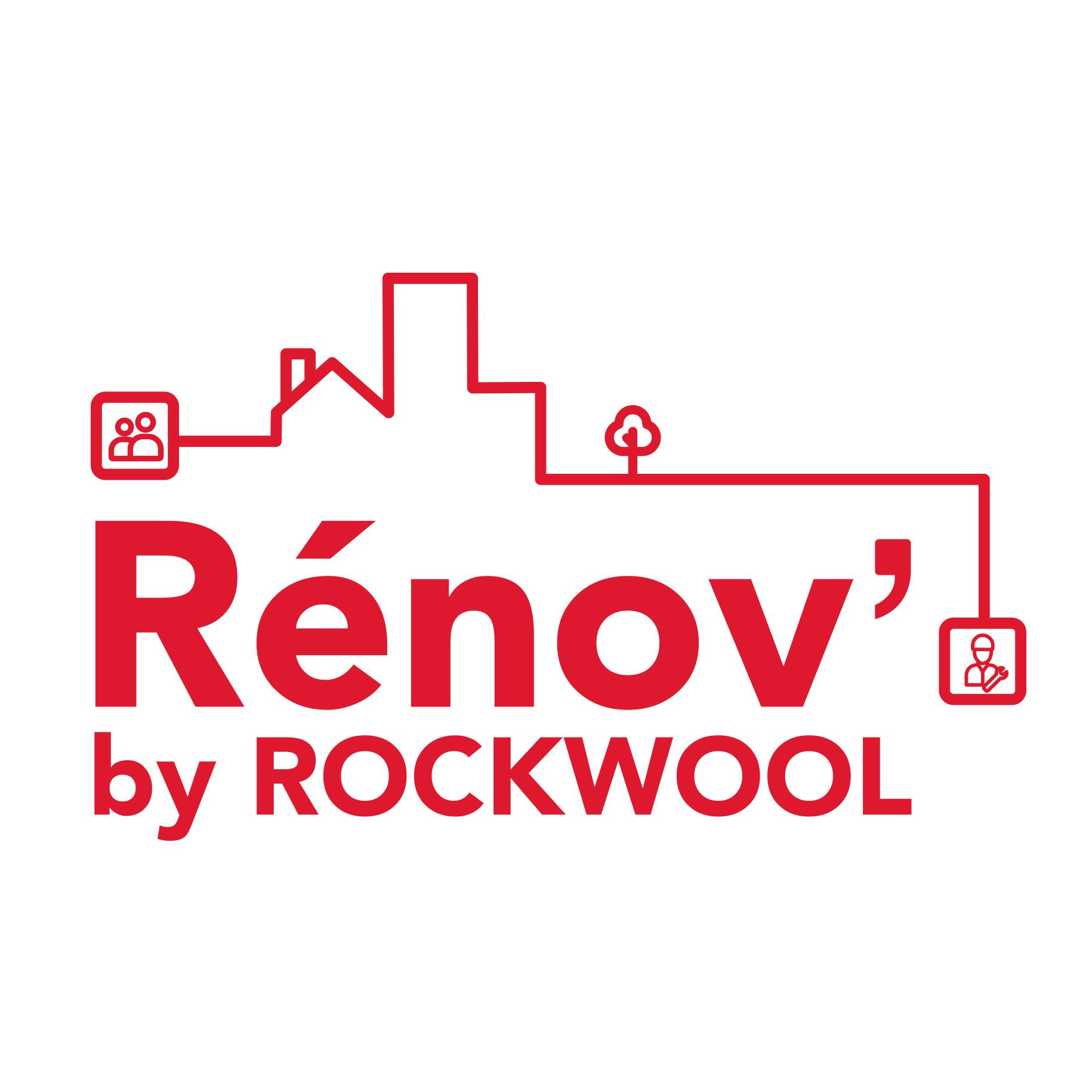 Logo Rénov' by ROCKWOOL (format carré)