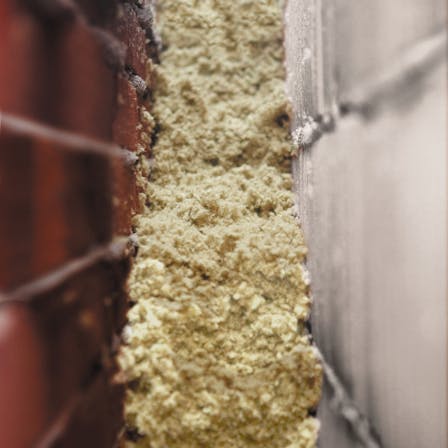 product, wall, cavity wall, wall insulation, insulation granulate, blown-in insulation, inblaaswol, Rockfit Fulfill
