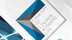 news article illustration, concept of ceilings, logo, young architects, rockfon, RU
