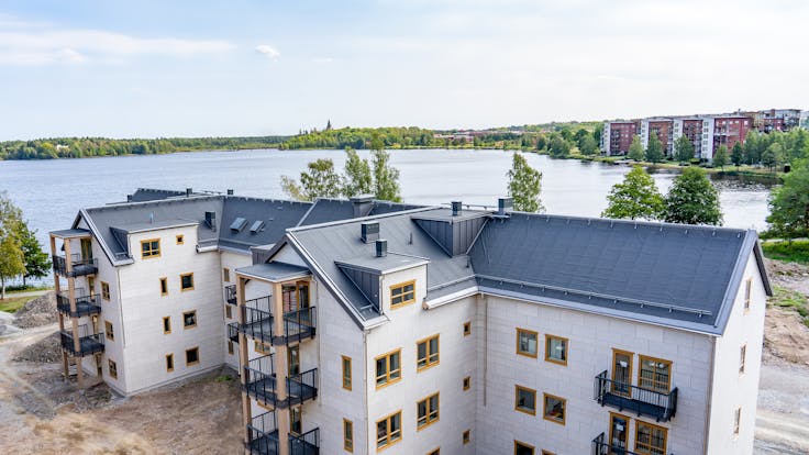 Reference case, Sweden, Växjö, Arken, KL-trä, massive wood, REDAir FLEX, REDAir LINK, apartments