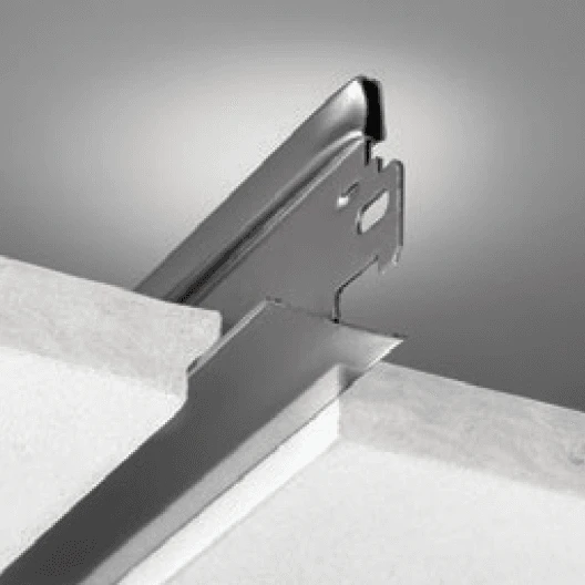 NA, Grid End Tab, Tile Side View, Suspension System, 730 Stainless Steel Grid End Tab, 15/16"