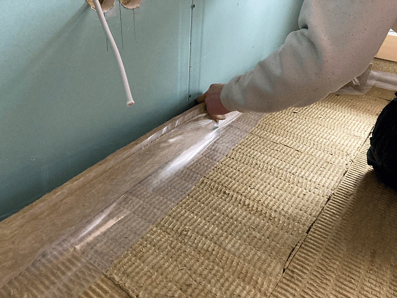 floorrock rst plus, randdämmstreifen, boden, trittschall, trittschalldämmung, floor, impact sound insulation, germany, PIM
