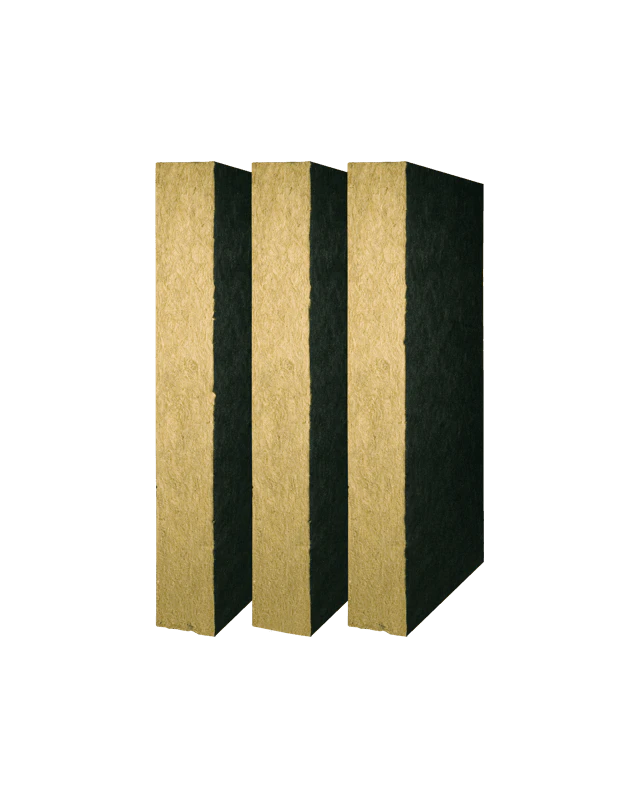 INDUSTRIAL BATTS BLACK, thermal and acoustic slabs with black glass fleece, inside insulation of steel ventilation ducts, silenters, ventilation equipment