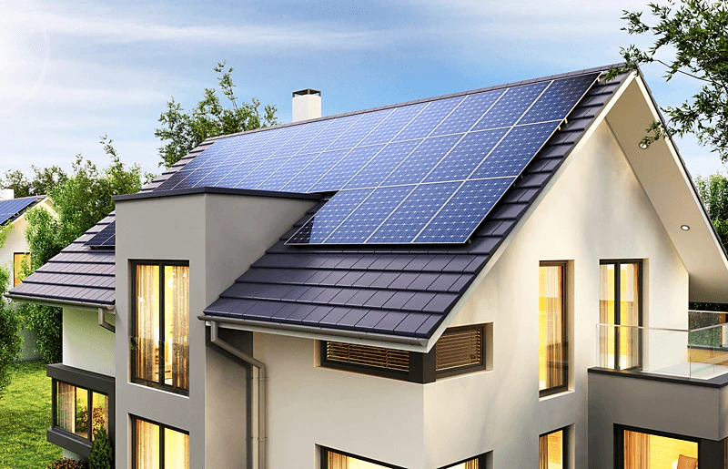 ETICS, externalwall, ściany zewnętrzne, SFH, dom jednorodzinny, pv, solar panels, facade
