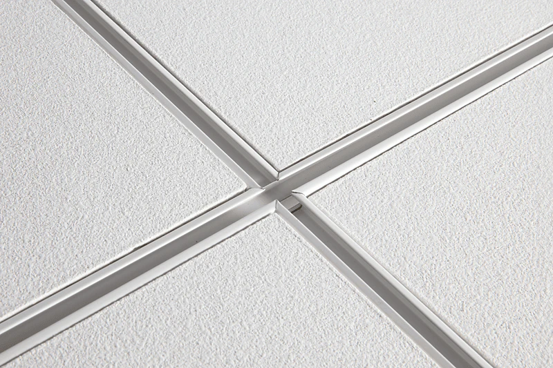 NA, Surface of Tile and Grid, Stone Wool Ceilings, Sonar SLN, Suspension Grid, Chicago Metallic 4500 Ultraline with 1/4" Reveal, 9/16" Face Grid