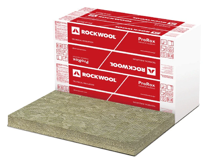 ProRox SL, slab. ProRox SL 950 is a strong, rigid slab, specially developed for the thermsl and acoustic insulation of boilers, columns and vessels up to intermediate temperatures. (From the process manual) The packaging is original to the Tomioka factory.