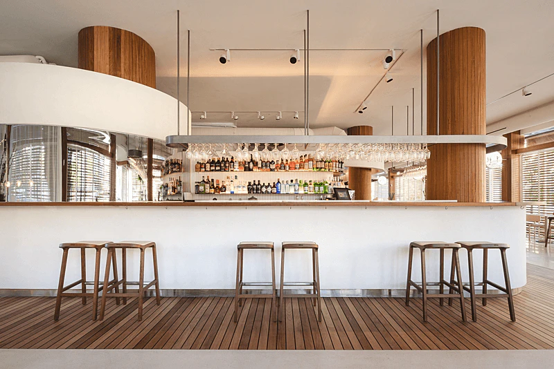 Restaurant in Restaurant La Maruca - López de Hoyos in Madrid Spain with Rockfon Mono Acoustic TE-Edge