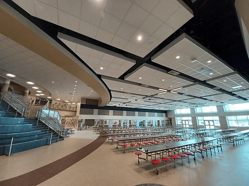 NA, George A. Thompson Intermediate School, Pasadena Independent School District (PISD), SBWV Architects, Inc. / GPD Group, Education, Artic, Stone Wool Ceilings, Infinity, Perimeter Trim, Metal Ceilings, Chicago Metallic Suspension System