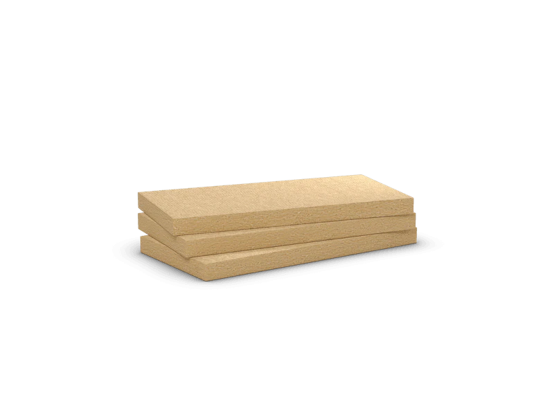 Mono density, high density stone wool slab. Products: Rocksate MD Plus, Panel 233, Panel 755, Rocksupport 360, Dachrock
