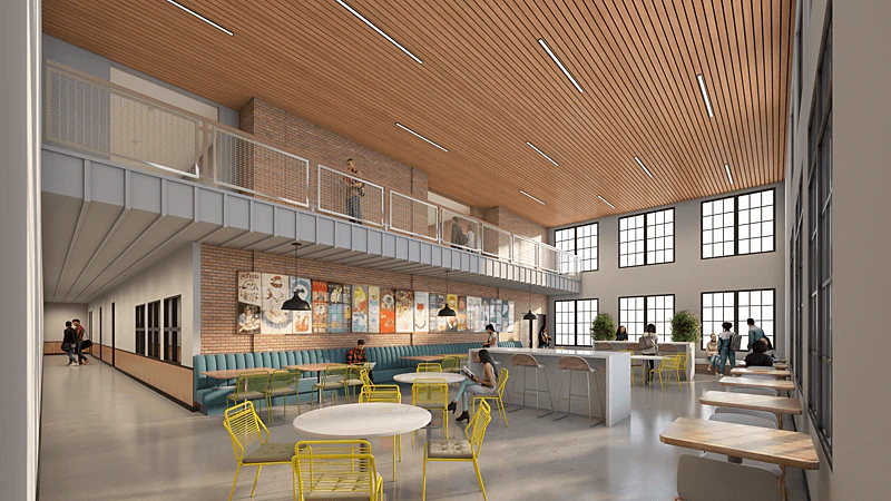 NA, Metal Ceilings Rendering, Student Center, Planar Macroplus 6in - Desert Pine 552
