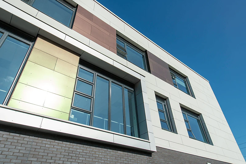 Rockpanel Case Study United Kingdom Houstone School Rockpanel Colours Rockpanel Chameleon