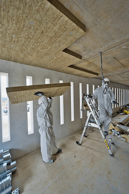 Rockfeu Therm RsD chantier référence plafonds - Collège Notre Dame 2022