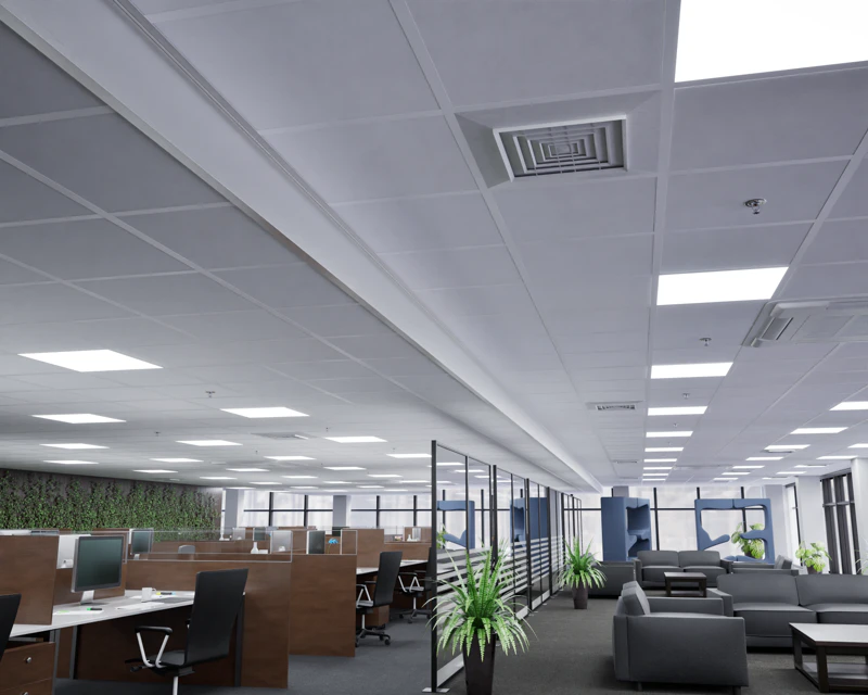 Transition from different ceiling heights utilizing this Infinity Transition Trim profile.