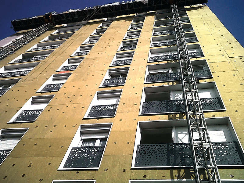 Isolation par l'extérieur, ITE, Rockfacade, ventilated facade