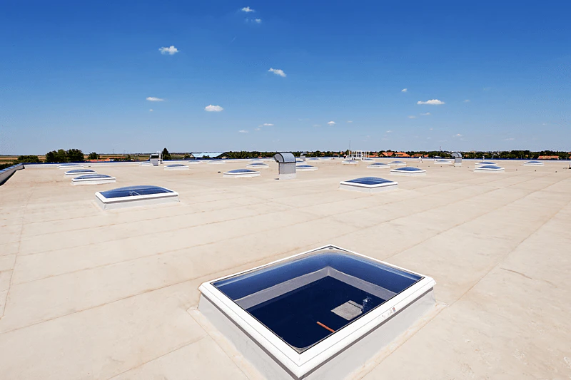 flat roof, FRI, Metal Box, synthetic flat roof insulation