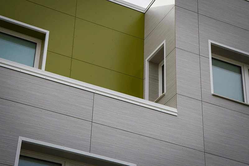 Rockpanel Case Study Primary School Ancona Rockpanel Colours Rockpanel Woods Marble Oak