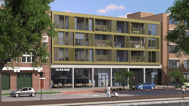 Project building on top of excising building Den Bosch The Netherlands