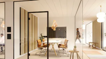 Rockfon Lamella Meeting Room - Render
