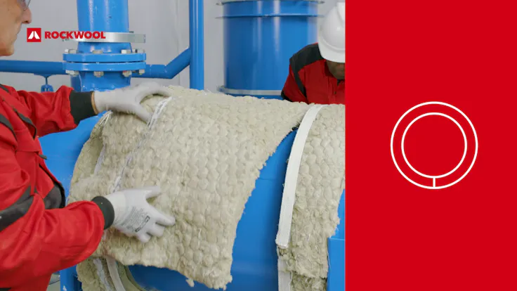 Installation Video Guide; Application of a wired mat on a vessel, RW-TI, Rockwool