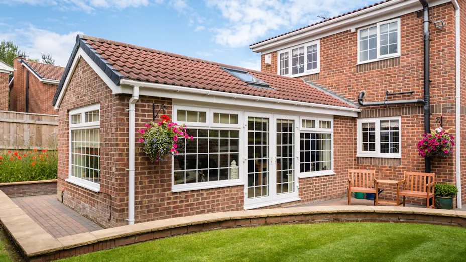 Brick house with neat garden