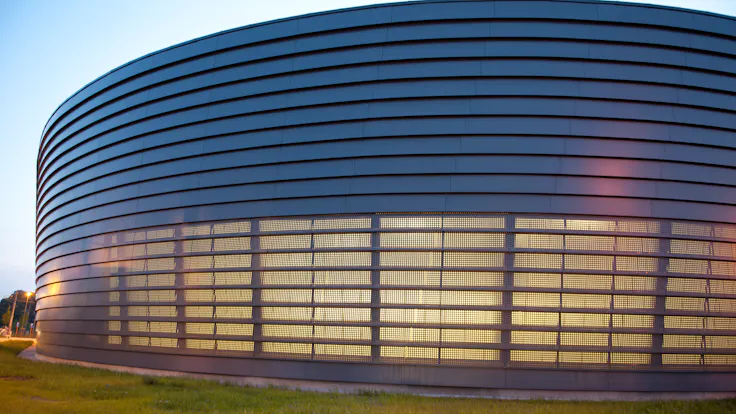 Depot of "De Lijn" transport company with Rockpanel Colours in Antwerp, Belgium